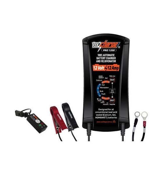 Oz Charge 12V 12 Volt / 12 Amp 12A 9-Stage Battery Charger ...