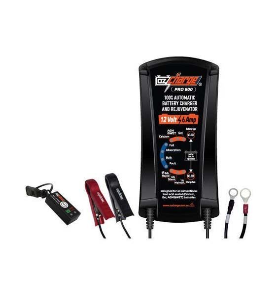 Oz Charge 12V 12 Volt / 6A 6 Amp 9-Stage Battery Charger ...
