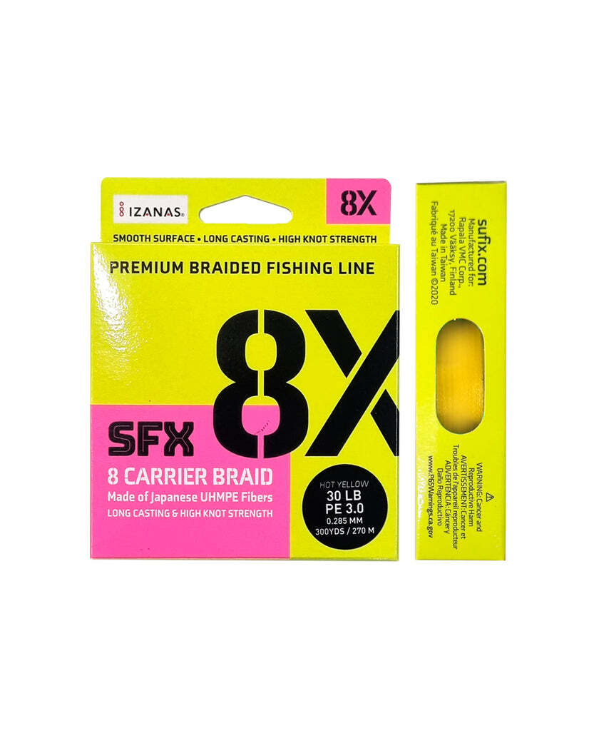 Sufix SFX 8X Braided Line 15lb 150yds Yellow
