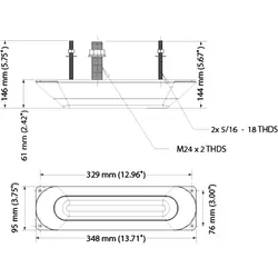 Lowrance StructureScan Dual Thru-Hull (Stainless Steel)