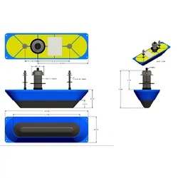 Lowrance StructureScan 3D Dual Stainless Steel Thru-Hull Transducers