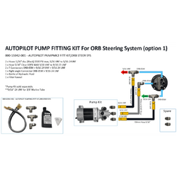 Simrad Autopilot pump fitting kit for ORB steering system