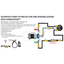 Simrad Autopilot pump fitting kit for ORB steering system with steady steer