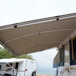 Aussie Traveller Awning Coolabah 12'6"X8' Grey Roof Black Pc