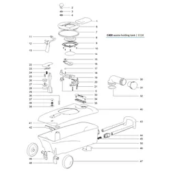 Thetford L/H Holding Tank T/S C400/C402 Cassette Toilet