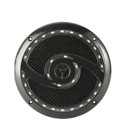 RV Media Waterproof 30 LED 6" 200W Speakers w/ Spacers Black