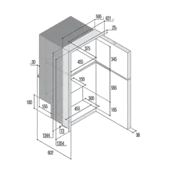 Vitrifrigo Fridge & Freezer 12/24v Dp2600 230l (2 Door) S/Steel