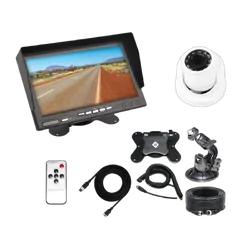 Aussie Traveller Rear View Round Camera Kit Black Single