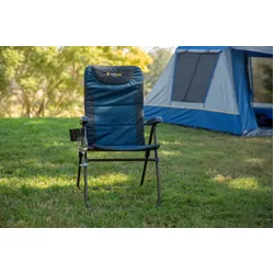 Oztrail Resort 5 Position Arm Chair - Navy