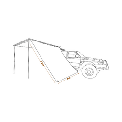 Oztrail Overlander Blockout Awning Side Wall 3M