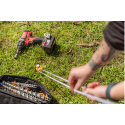 Oztrail Screw-In Aluminium Peg Clips Medium Pack of 4