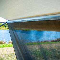 Aussie Traveller Sunblocker Long Side Wall 4.5m Black To Suit Cassette Awning