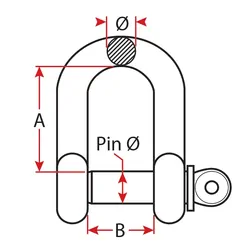 D - Shackle 6mm Galvanised