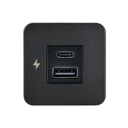 Scanstrut Charge Socket Tile Interior Usb A Usb C 12/24V Blk