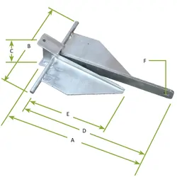 Galvanised Sand Anchor 2Kg (4Lb)