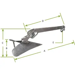 Galvanised Anchor Plough 12Kg (26Lb)