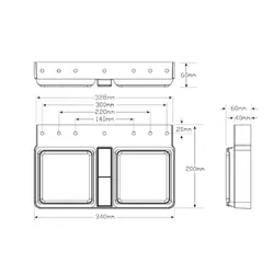 Combination Lamps 125BARMR (Right)