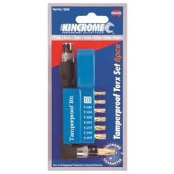 Kincrome Tamperproof Torx Set 8 Piece 1/4" Hex Drive