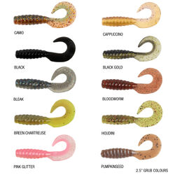 Berkley PowerBait Grub Soft Plastic 2.5inch Camo