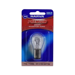 Narva 24V 21/5W P21/5W BAY15D Premium Incandescent Globes (Blister Pack Of 1)