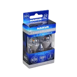 Narva 24V BAU15S Led Ind Globes 1800K Amber (Blister Pack Of 2)