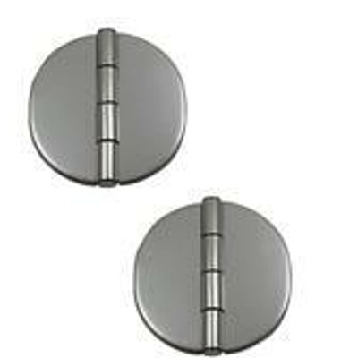 Marine Town Covered Hinge S/Steel Round 66mm x 66mm x 9mm