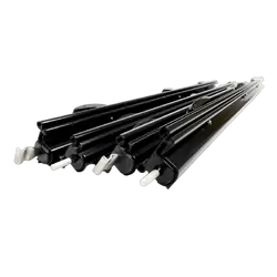 Aussie Traveller Anti-Flap Kit Pro Black & 2X Outback Explorer Curved Rafter Curvature: 55mm