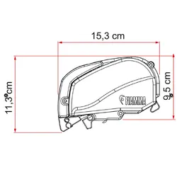 Fiamma F80s 425 Deep Black Awning - Royal Grey