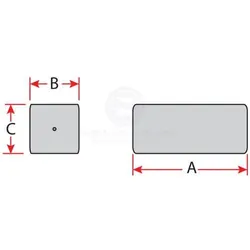 Anode Zinc pot no wire 125mm x 38mm x 25mm