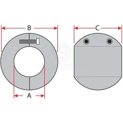 Zinc Shaft Anode 50mm
