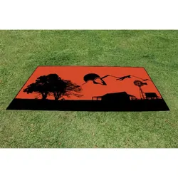 Affordable Camping Mats Annex Mat Homestead Sunset Orange/Black 6.0 x 2.4m