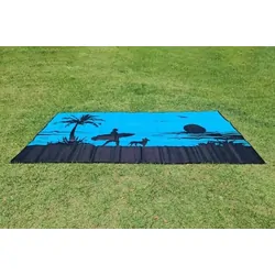 Affordable Camping Mats Annex Mat Morning Surf Aqua/Black 3.0 x 1.8m