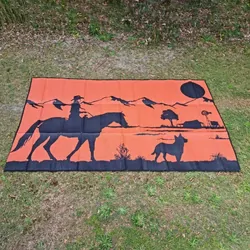 Affordable Camping Mats Annex Mat Riding Home Orange/Black 3.0 x 1.8m