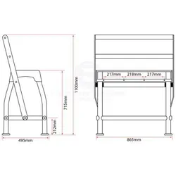 Relaxn Centre Console Flip Back Frame Small Anodised Kit White (2 Part)