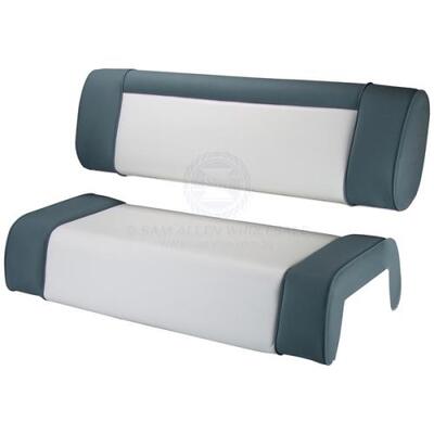 Relaxn Centre Console Cushion Set White/Dark Grey Crosshatch - Flip Back