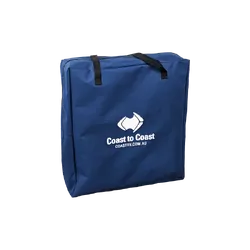 Coast To Coast Camp Chair w/ Side Bag & Table - 120kg Rated Blue