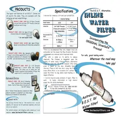 B.E.S.T. Inline Water Filter 1/2 Threaded Connections