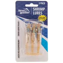 Scented Shrimp Rigged - Clear Gold/Glitter - 3" - PK/6