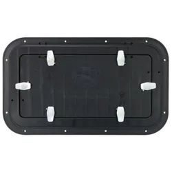 Ceredi Hatch Black Acetalic 350mm x 600mm Heavy Duty / Water Tight
