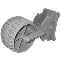 Dinghy Dolly Wheels Transom Mount Grey Polyethylene - Pair