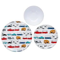 Camco Melamine Dinner Plate, RV Pattern. 53224