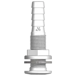 Skin Fitting 1/2" Bsp 16mm Tail White Trudesign