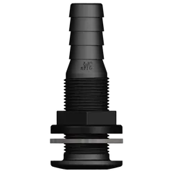 Skin Fitting 3/4" Bsp 19mm Tail Black Trudesign