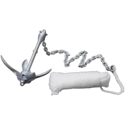 Anchor kit folding grapnel 3.2kg incl 1m gal chain & 30m x 8mm rope