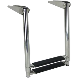 Relaxn 2 Step Stainless Steel Telescopic Ladder