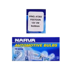 Narva 12V 3W Sv7-8 Festoon Globes (Box Of 10)