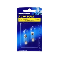 Narva 12V 3W Sv7-8 Festoon Globes (Blister Pack Of 2)