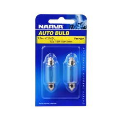 Narva 12V 18W Sv8-5.8 Festoon Globes (Blister Pack Of 2)