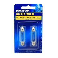 Narva 12V 21W C21W Sv8-5.8 Festoon Globes (Blister Pack Of 2)