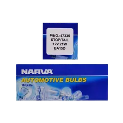Narva 12V 21W BA15D Incandescent Globes (Box Of 10)